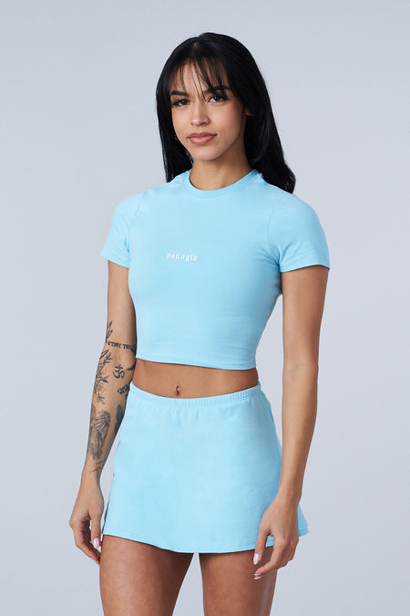 W442 - Love Sets - Baby Tee - Sky Blue