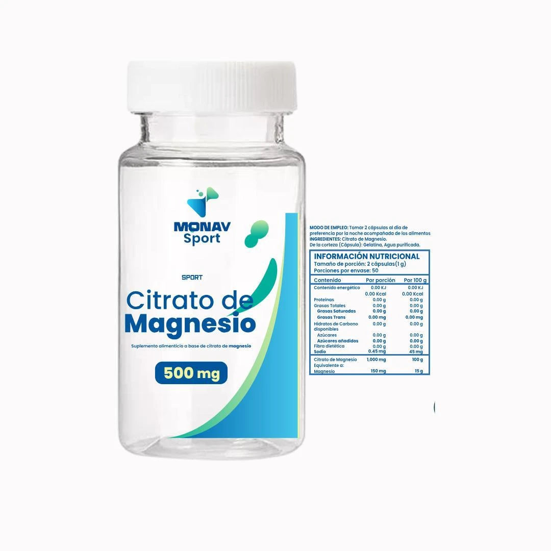 CITRATO DE MAGNESIO 500 MG 100 CAPS