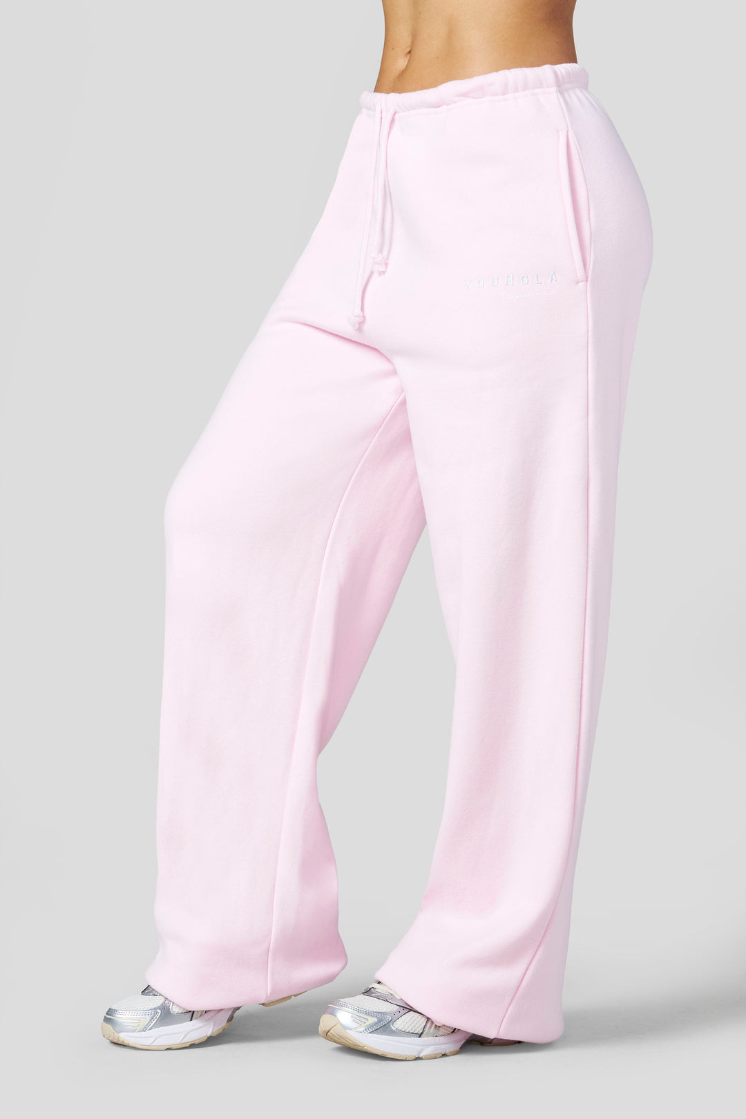 Comfort Straight Leg Joggers - Light Pink