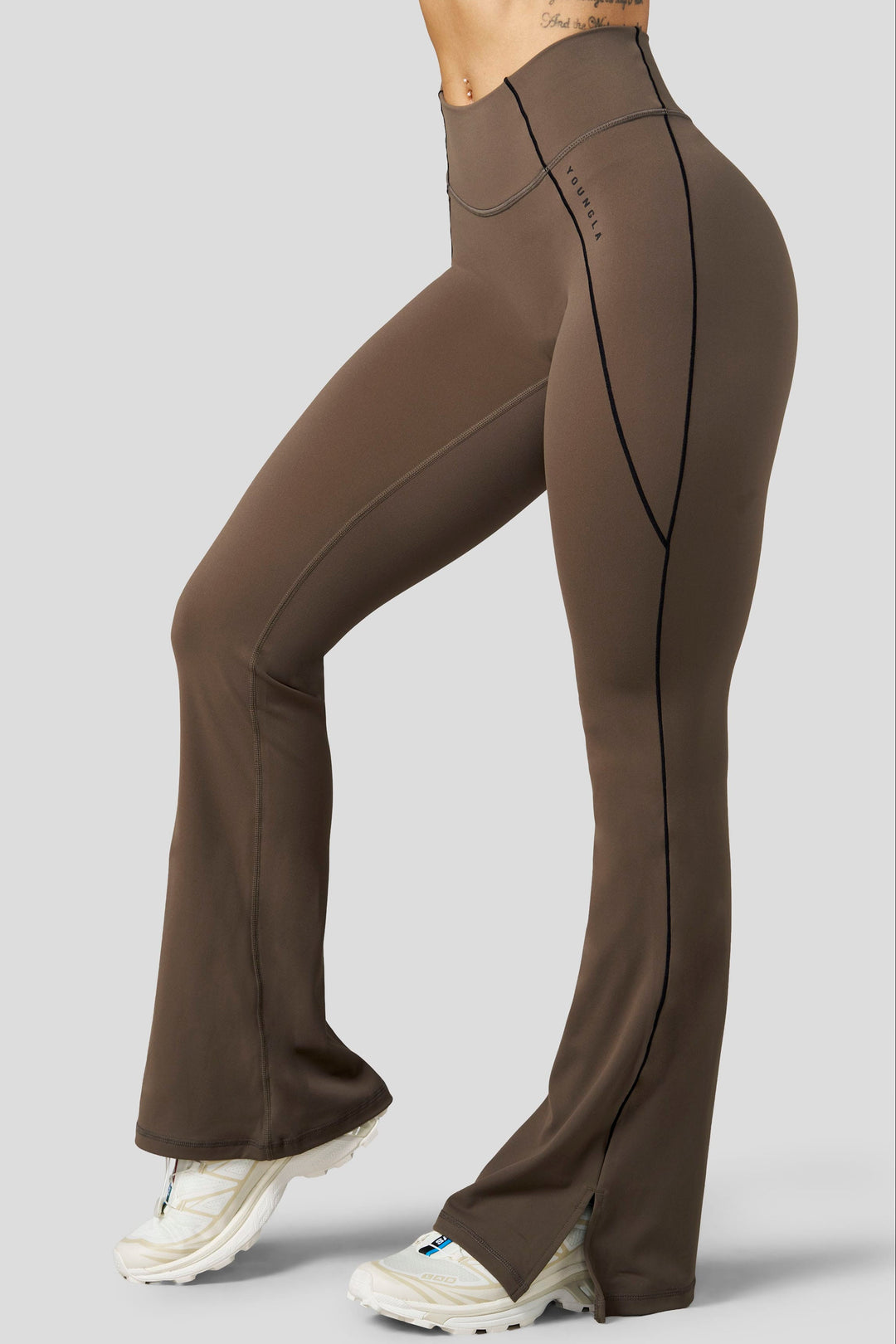 W2085 - Elevate Flare Leggings - Taupe