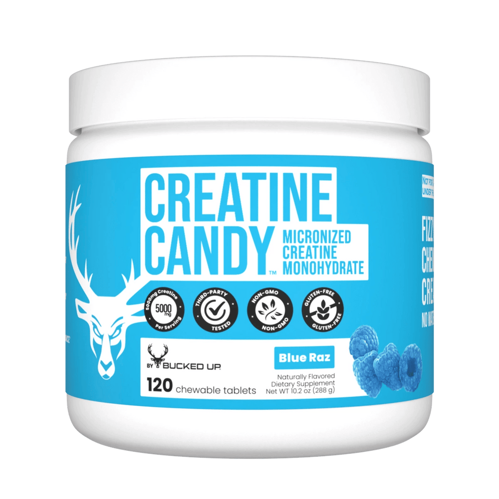 UP CREATINE CANDY 120 CHEWABLE TABLETS BLUE RAZ