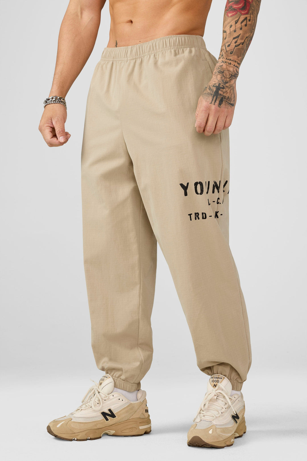 Elevated Pump Cover Joggers - Tan Wash