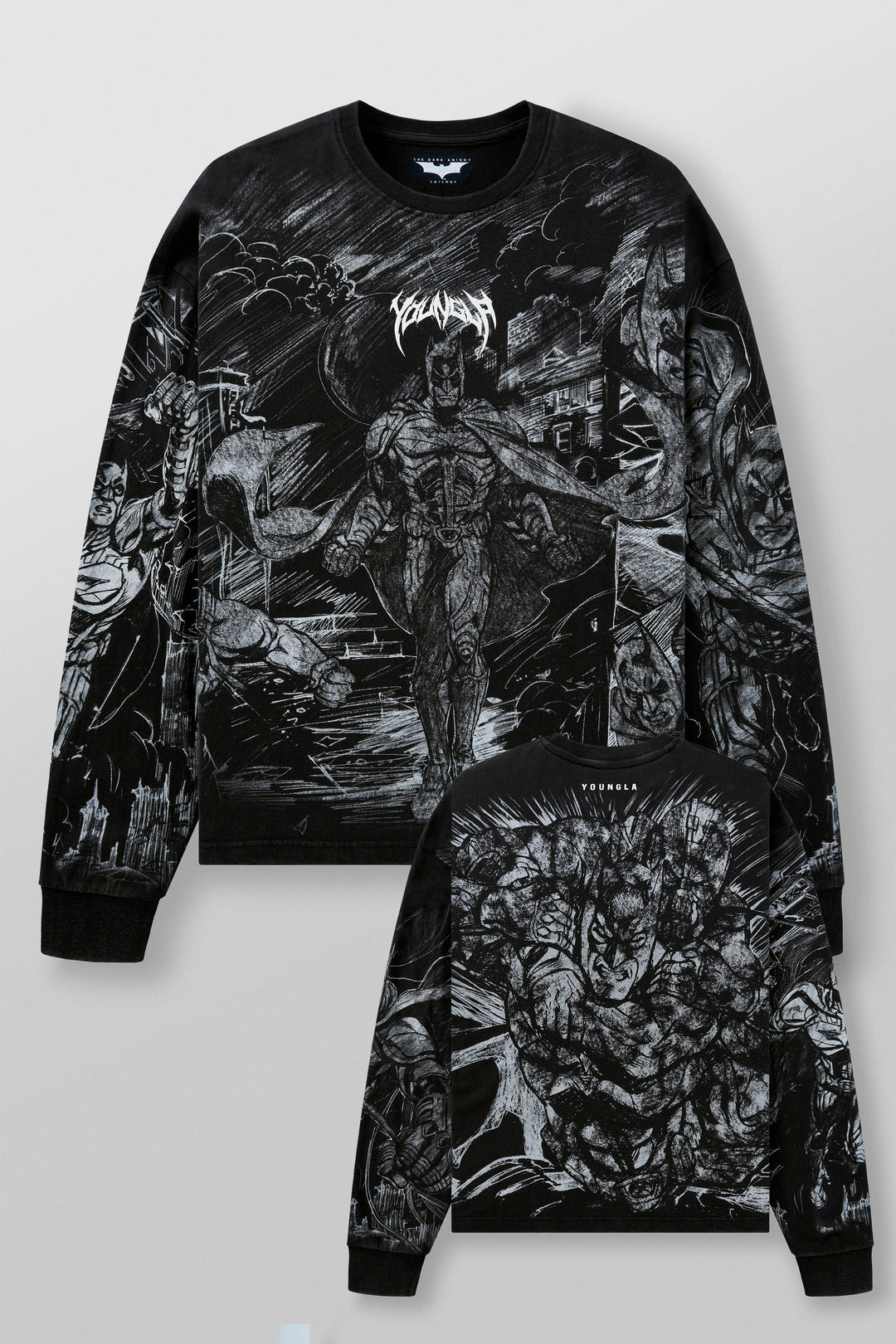 8002 - Batman Comic Longsleeves - Black