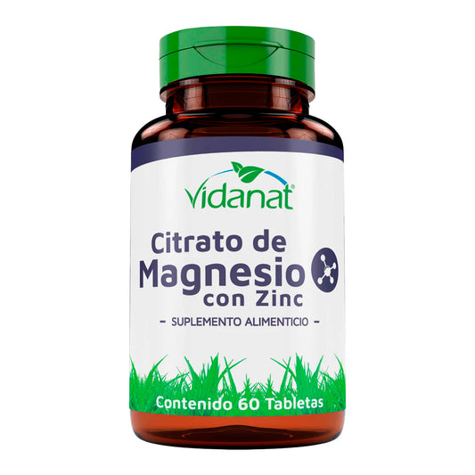 CITRATO DE MAGNESIO CON ZINC 60 TABS