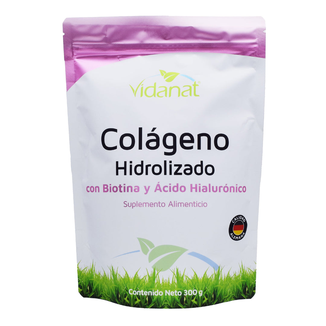 COLAGENO HIDROLIZADO CON BIOTINA Y ÁCIDO HIALURÓNICO 300 GR