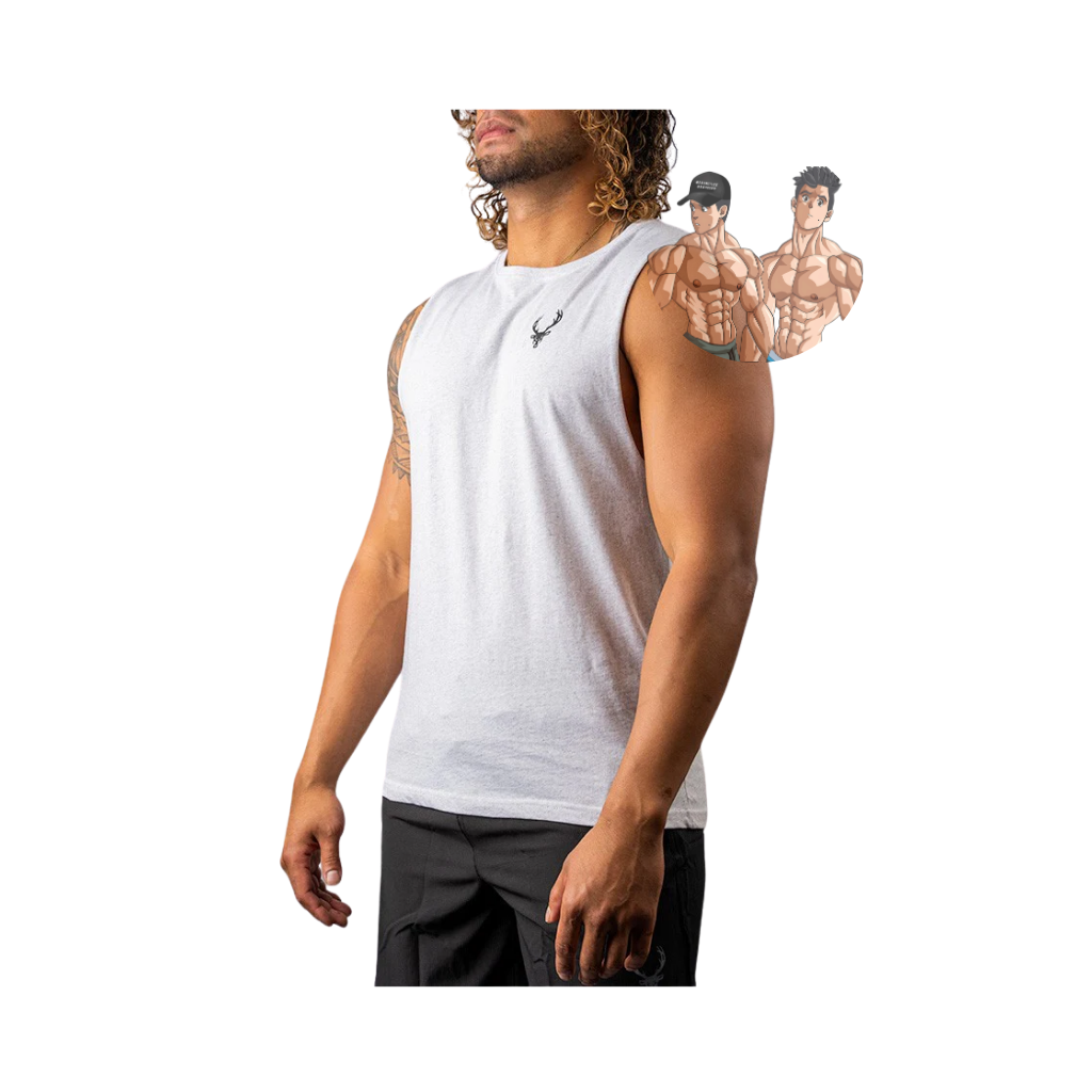 ROPA CROPPED MUSCLE TANK MAUVE/WHITE LOGO