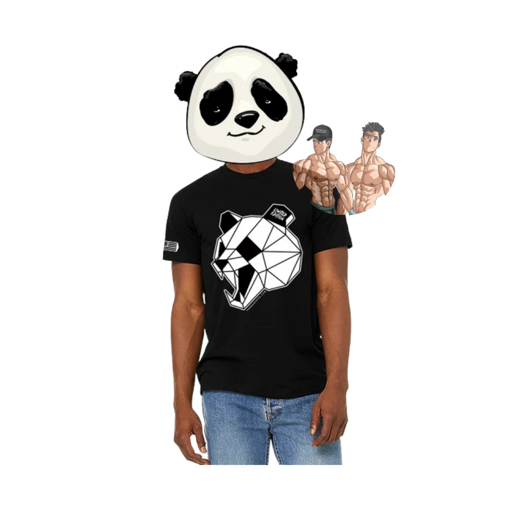 ROPA T-SHIRT ANGRY PANDA BLACK