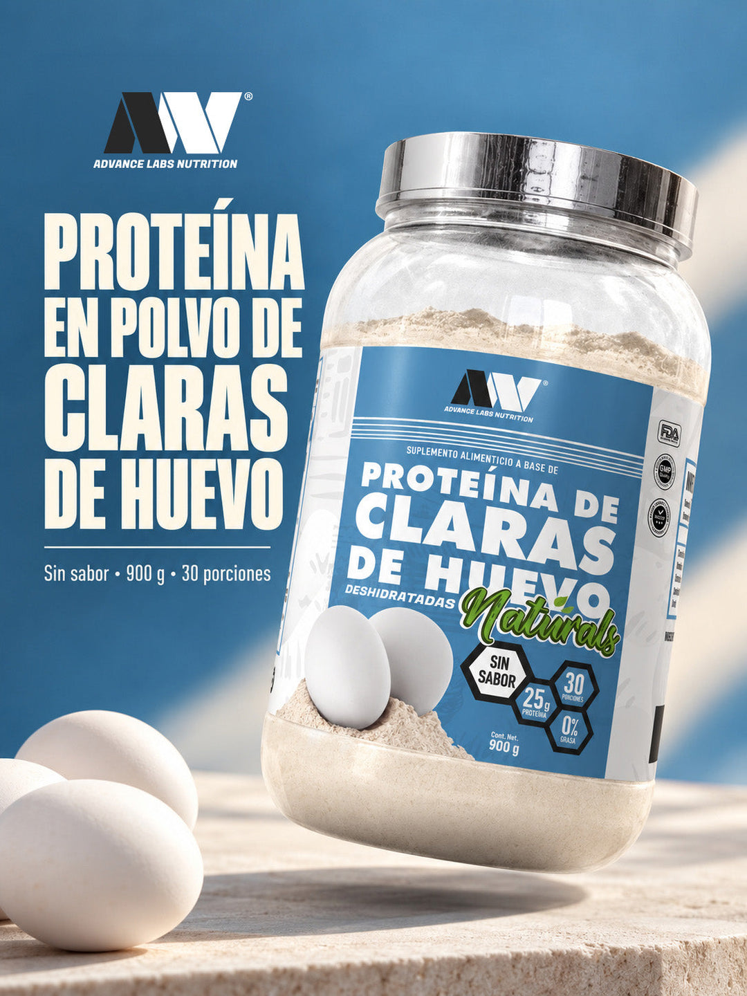 CLARAS NATURALS SIN SABOR 900 GRS