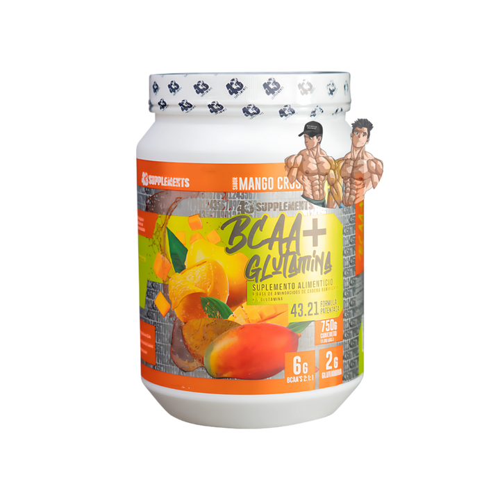 BCAAS + GLUTAMINA 750 GRS