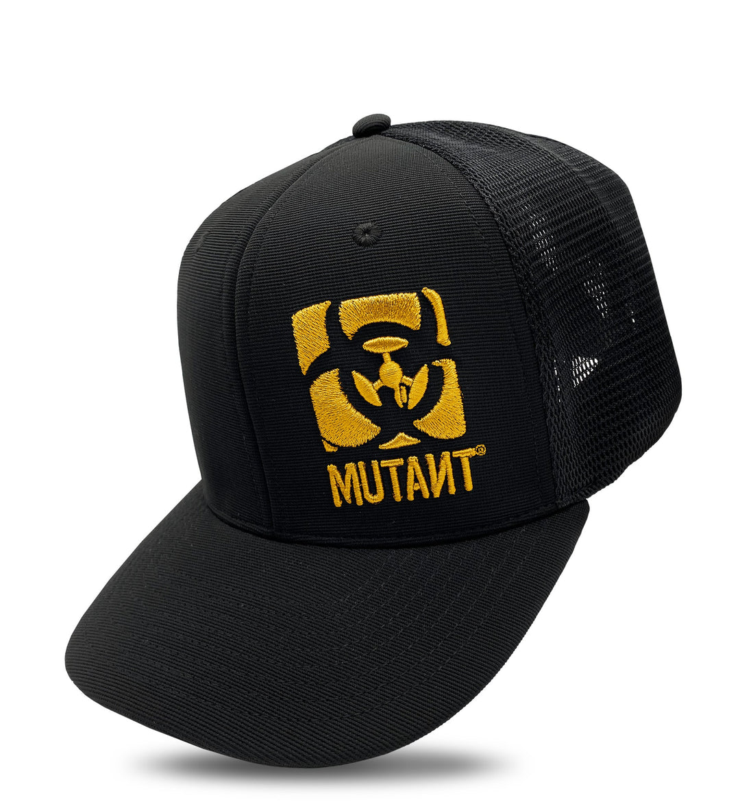 GORRA FITTED HAT BLACK/ LOGO YELOW L/XL