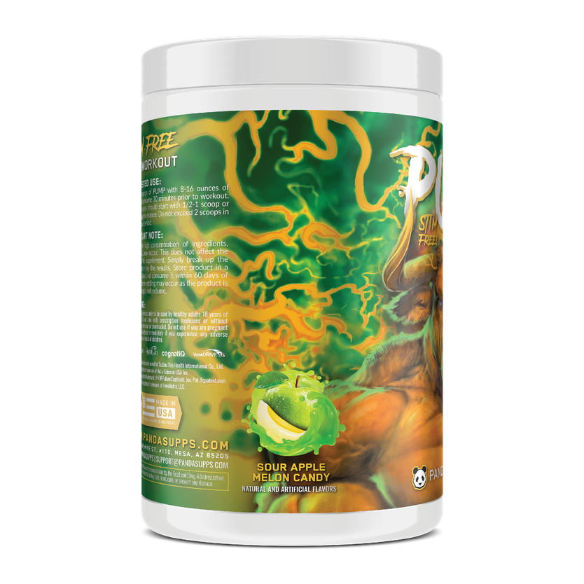 PUMP STIM FREE 40 SERV - SOUR APPLE MELON CANDY