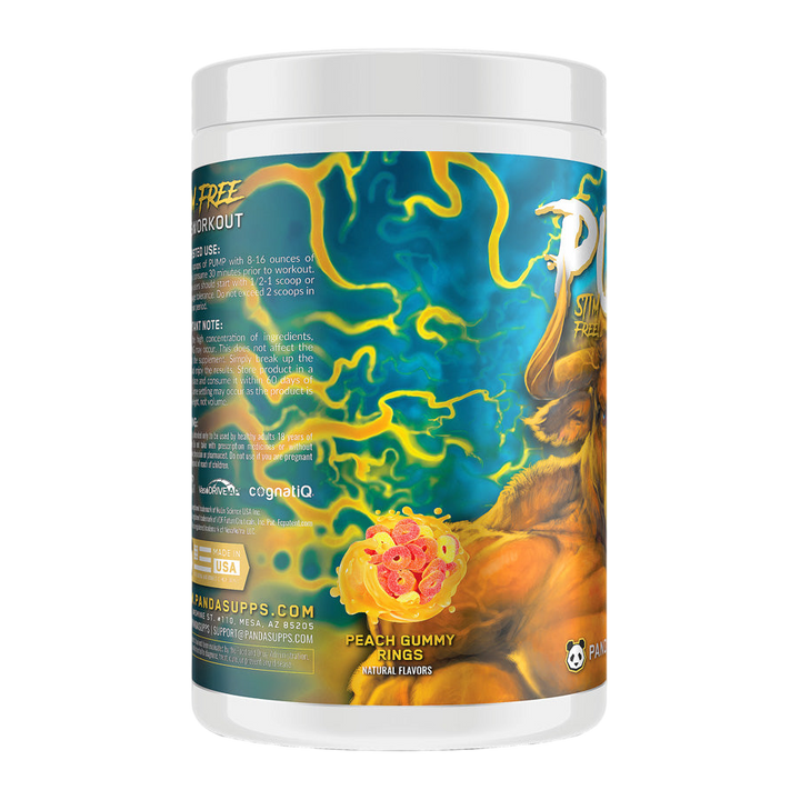 PUMP STIM FREE 40 SERV - PEACH GUMMY RINGS