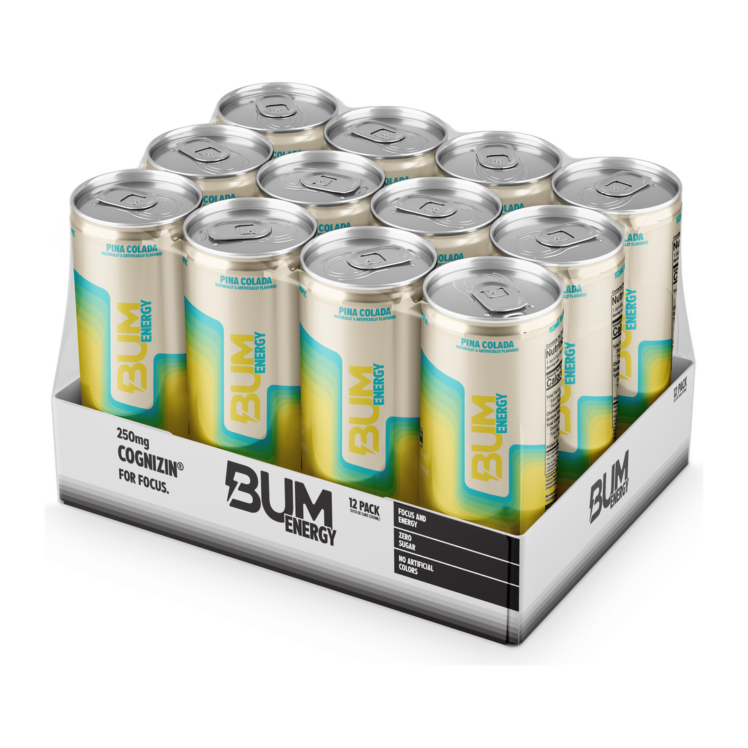 BUM ENERGY DRINK 12 OZ/12 PACK - PIÑA COLADA