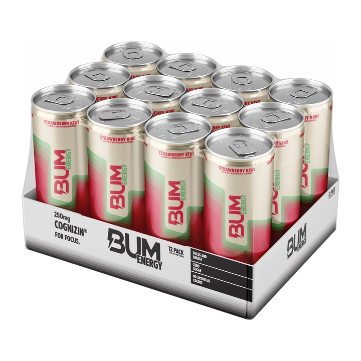 BUM ENERGY DRINK 12 OZ/12 PACK - STRAWBERRY KIWI