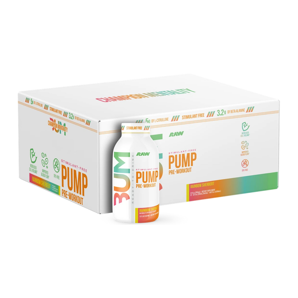 CBUM PUMP RTD PWO NO STIM 12 OZ/ 12 PACK - RAINBOW SHERBERT