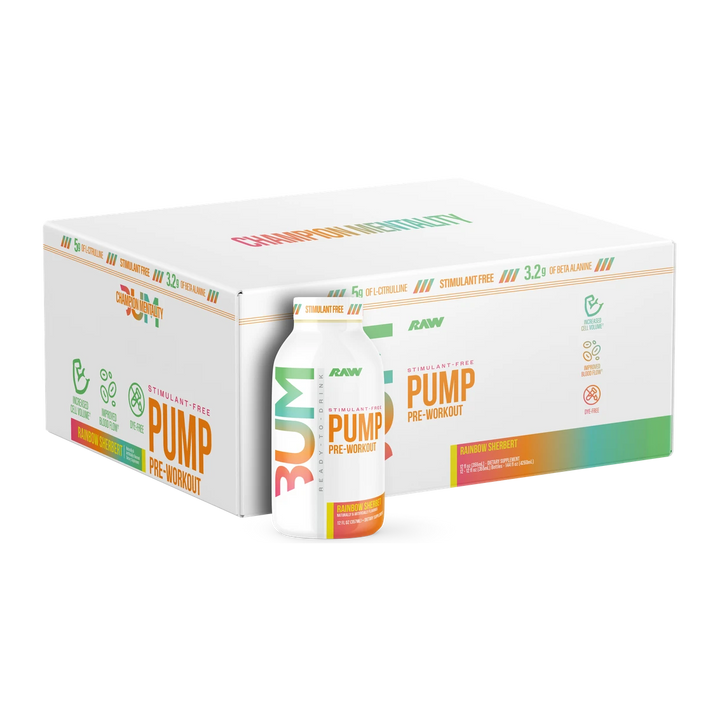 CBUM PUMP RTD PWO NO STIM 12 OZ/ 12 PACK - RAINBOW SHERBERT