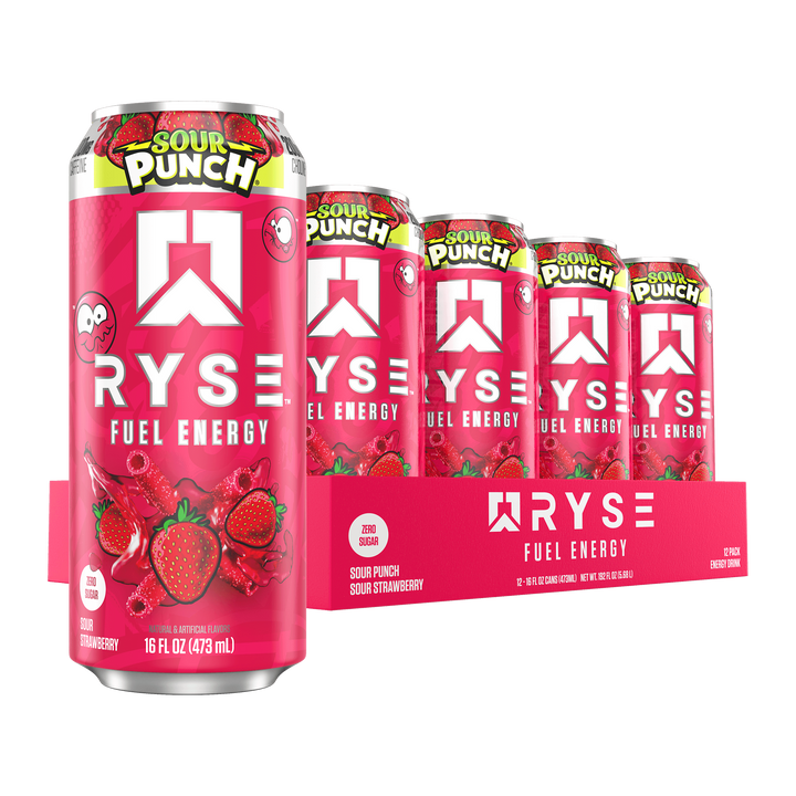 FUEL DRINK 16 OZ/12 PACK - SOUR PUNCH SOUR STRAWBERRY