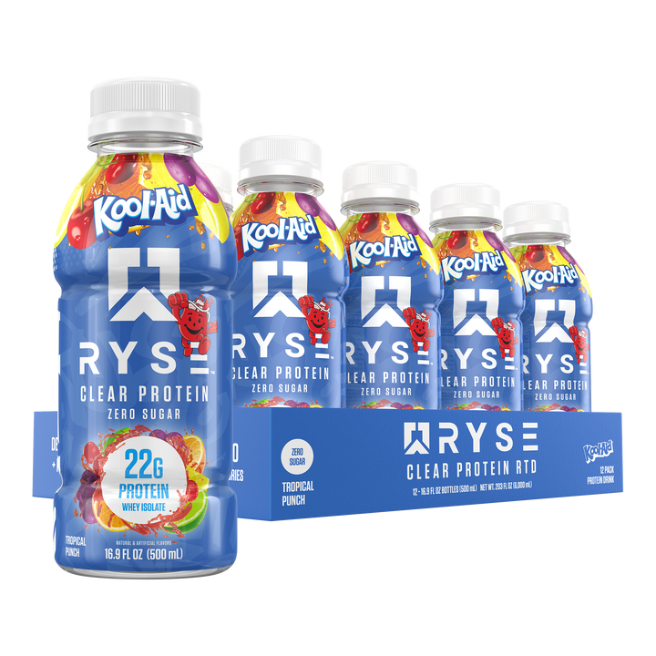 CLEAR WHEY ISOLATE RTD 12 PACK - KOOLAID TROPICAL PUNCH