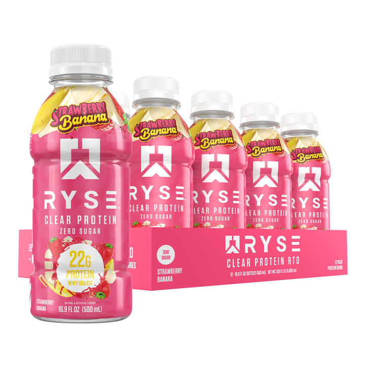 CLEAR WHEY ISOLATE RTD 12 PACK - STRAWBERRY BANANA