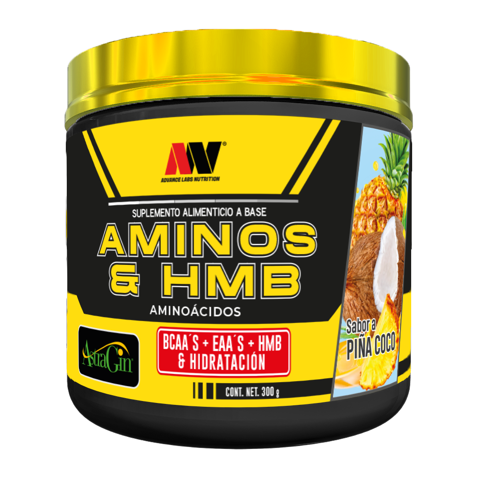 AMINO & HMB CON ASTRAGIN 300GRS - PIÑA COCO