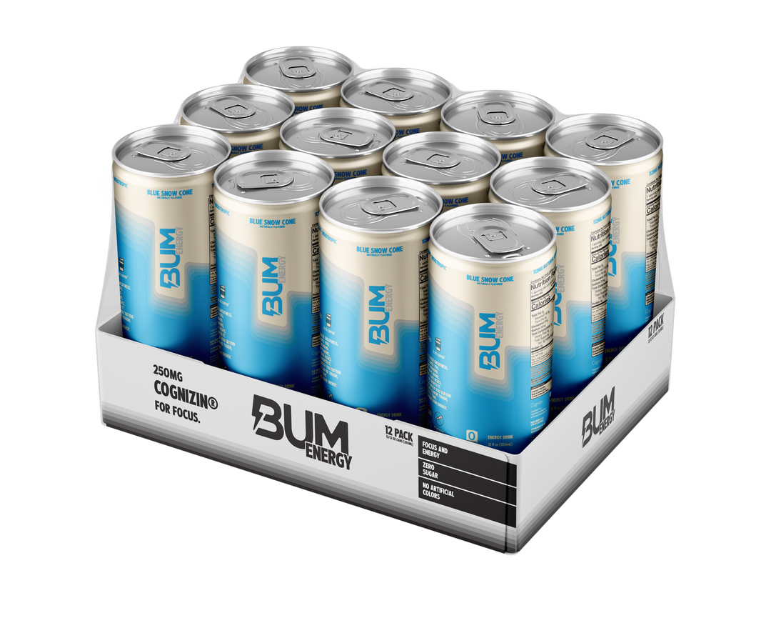 BUM ENERGY DRINK 12 OZ/12 - BLUE SNOWCONE