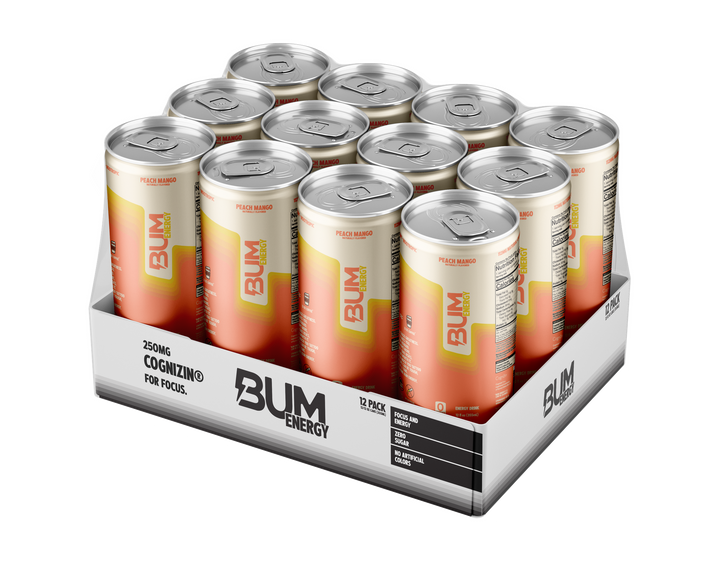 BUM ENERGY DRINK 12 OZ/12 - PEACH MANGO