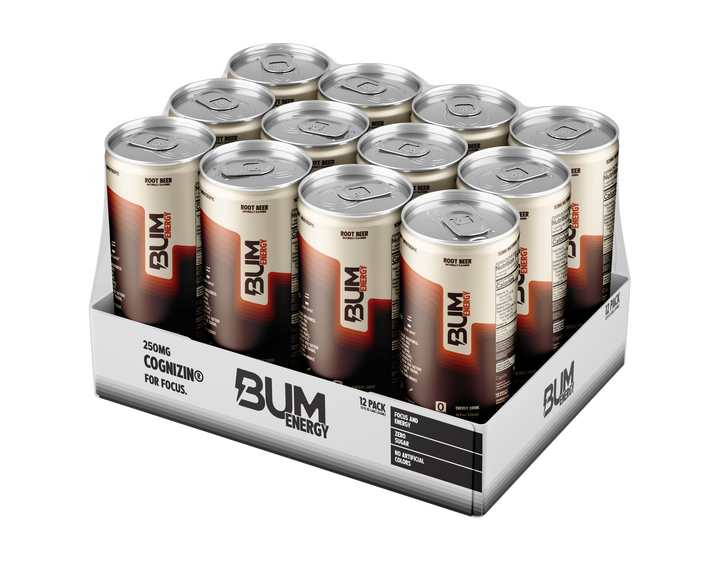 BUM ENERGY DRINK 12 OZ/12 - ROOT BEER