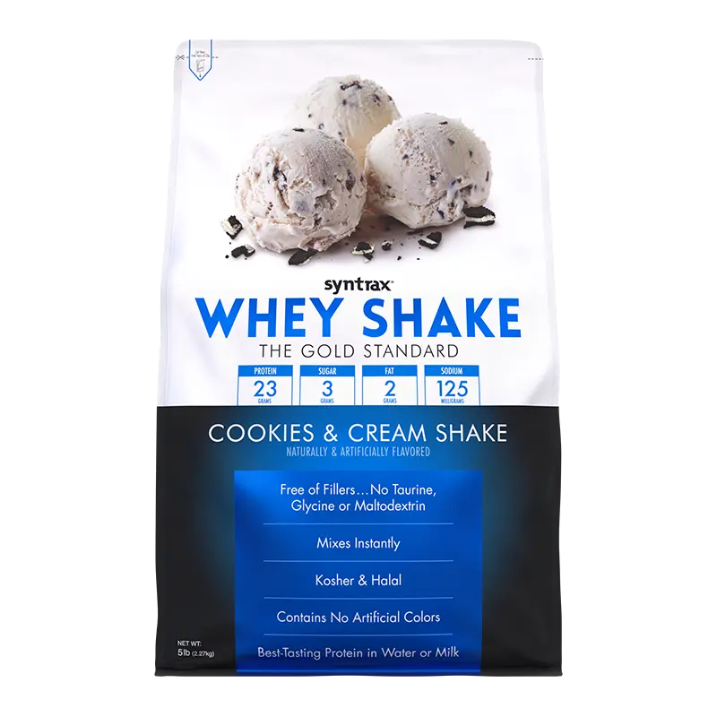 WHEY SHAKE 5 LBS - COOKIES & CREAM