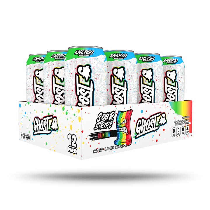 ENERGY 16 OZ 12 PK - SOUR STRIPS RAINBOW CANDY