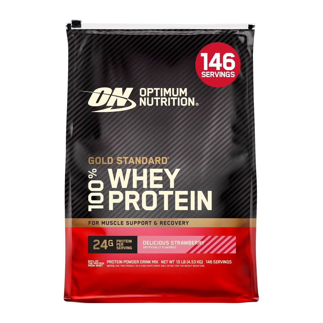 WHEY GOLD STD 10 LBS - STRAWBERRY