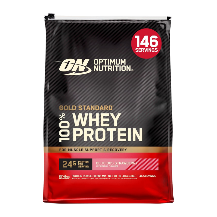WHEY GOLD STD 10 LBS - STRAWBERRY