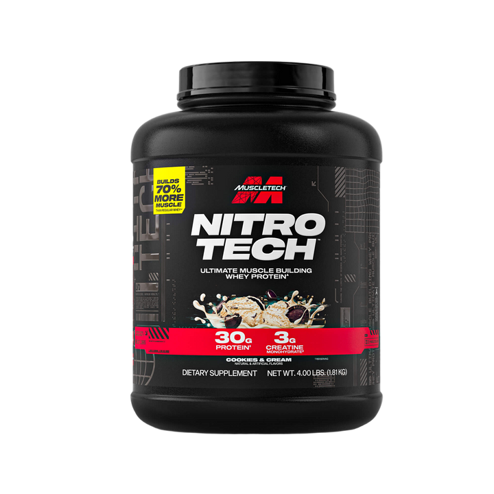 NITRO TECH WHEY PROTEIN 4 LBS - COOKIES & CREAM