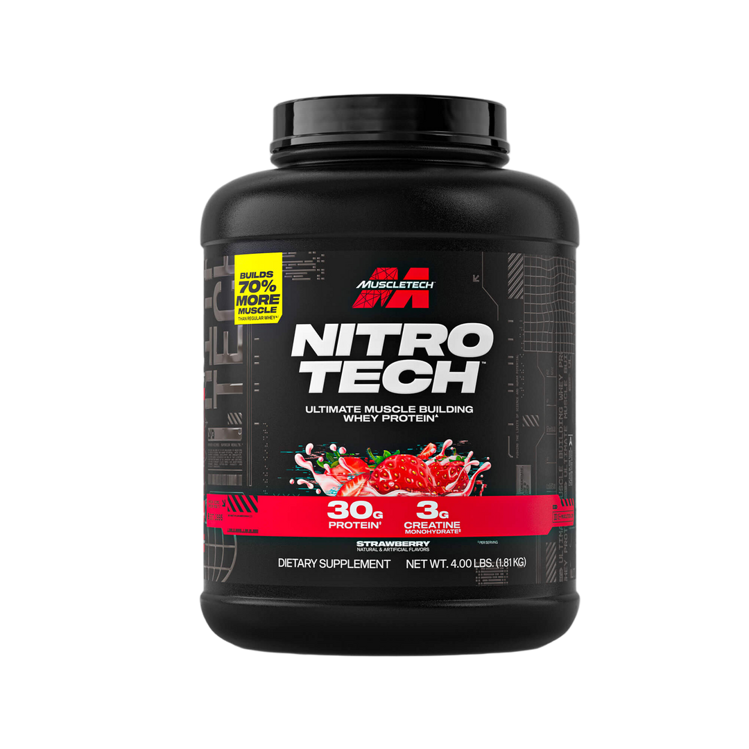 NITRO TECH WHEY PROTEIN 4 LBS - STRAWBERRY