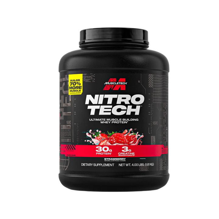 NITRO TECH WHEY PROTEIN 4 LBS - STRAWBERRY