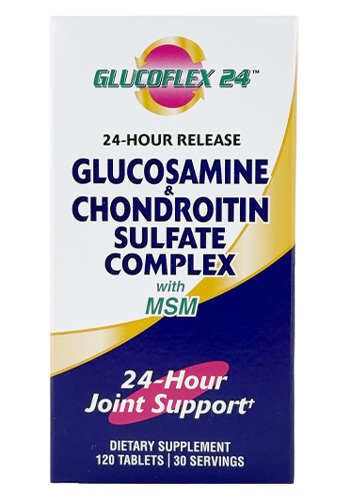 GLUCOFLEX GLUCOSAMINE & CHONDROITIN SULFATE COMPLEX 24 HOUR 120 TABS