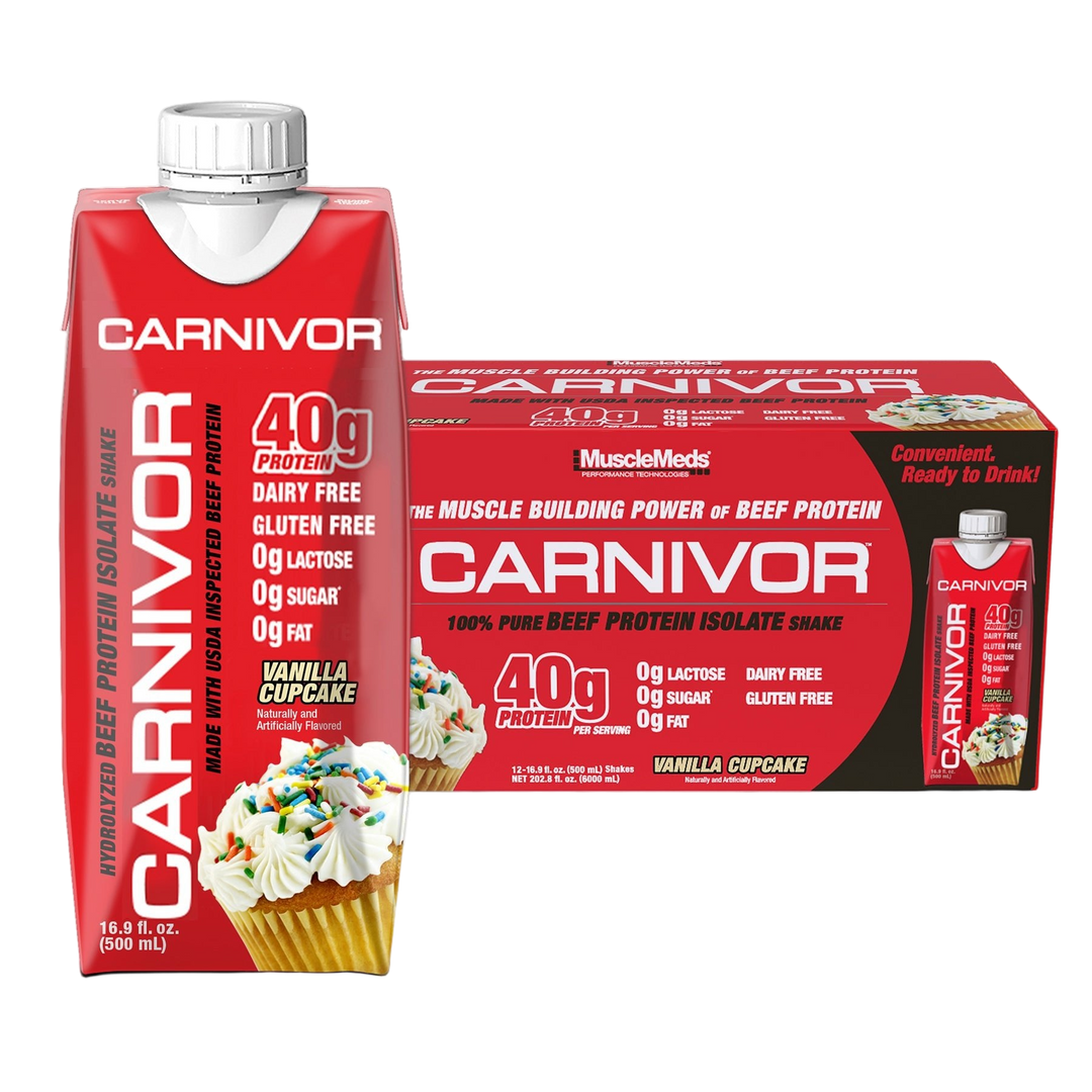 CARNIVOR RTD 16.9 OZ/500ML 12 PACK - VANILLA CUPCAKE