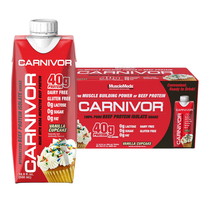 CARNIVOR RTD 16.9 OZ/500ML 12 PACK - VANILLA CUPCAKE