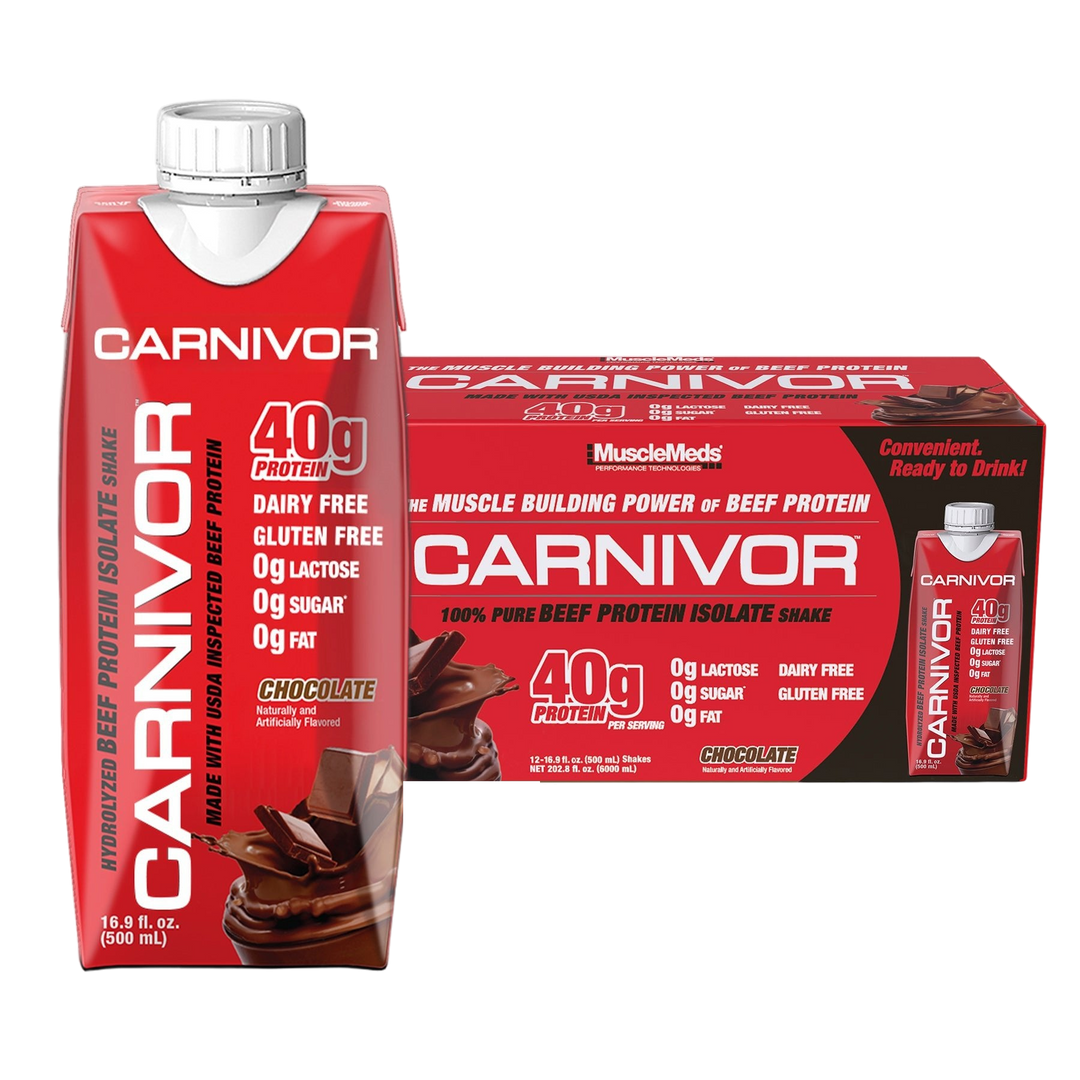 CARNIVOR RTD 16.9 OZ/500ML 12 PACK - CHOCOLATE