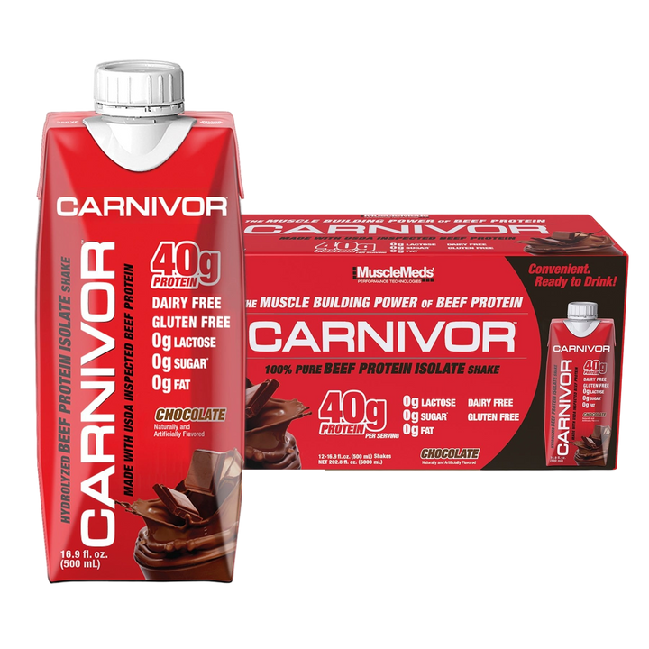 CARNIVOR RTD 16.9 OZ/500ML 12 PACK - CHOCOLATE