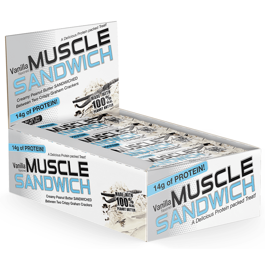 MUSCLE SANDWICH 12 BARS - VAINILLA