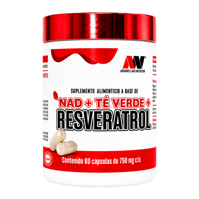 NAD + RESVERATROL Y TÉ VERDE 60 CAPS