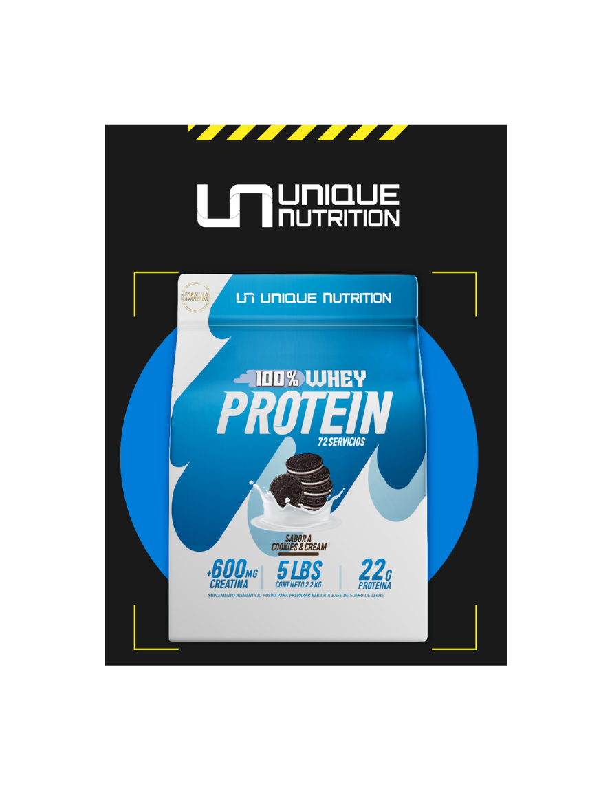 BAG 100% WHEY PROTEIN 5 LBS COOKIES AND CREAM
