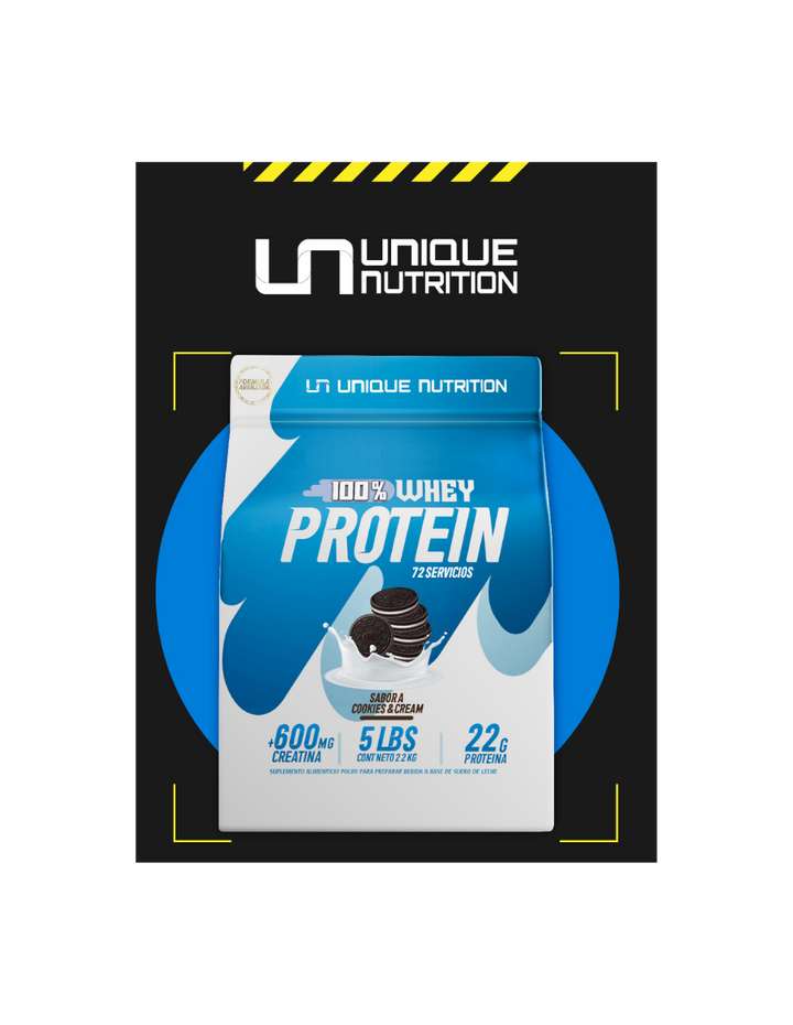 BAG 100% WHEY PROTEIN 5 LBS COOKIES AND CREAM