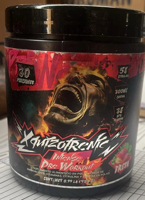 XQUIZOFRENIK PRE WORKOUT 450 GRS FRESA