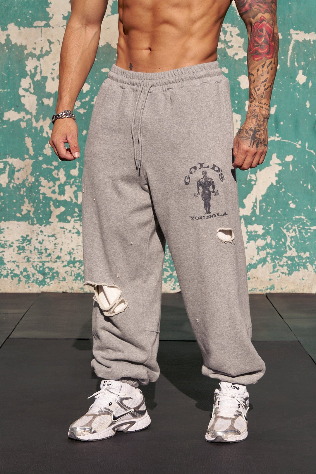 Gold's Iron Legacy Layered Joggers - Heather Grey
