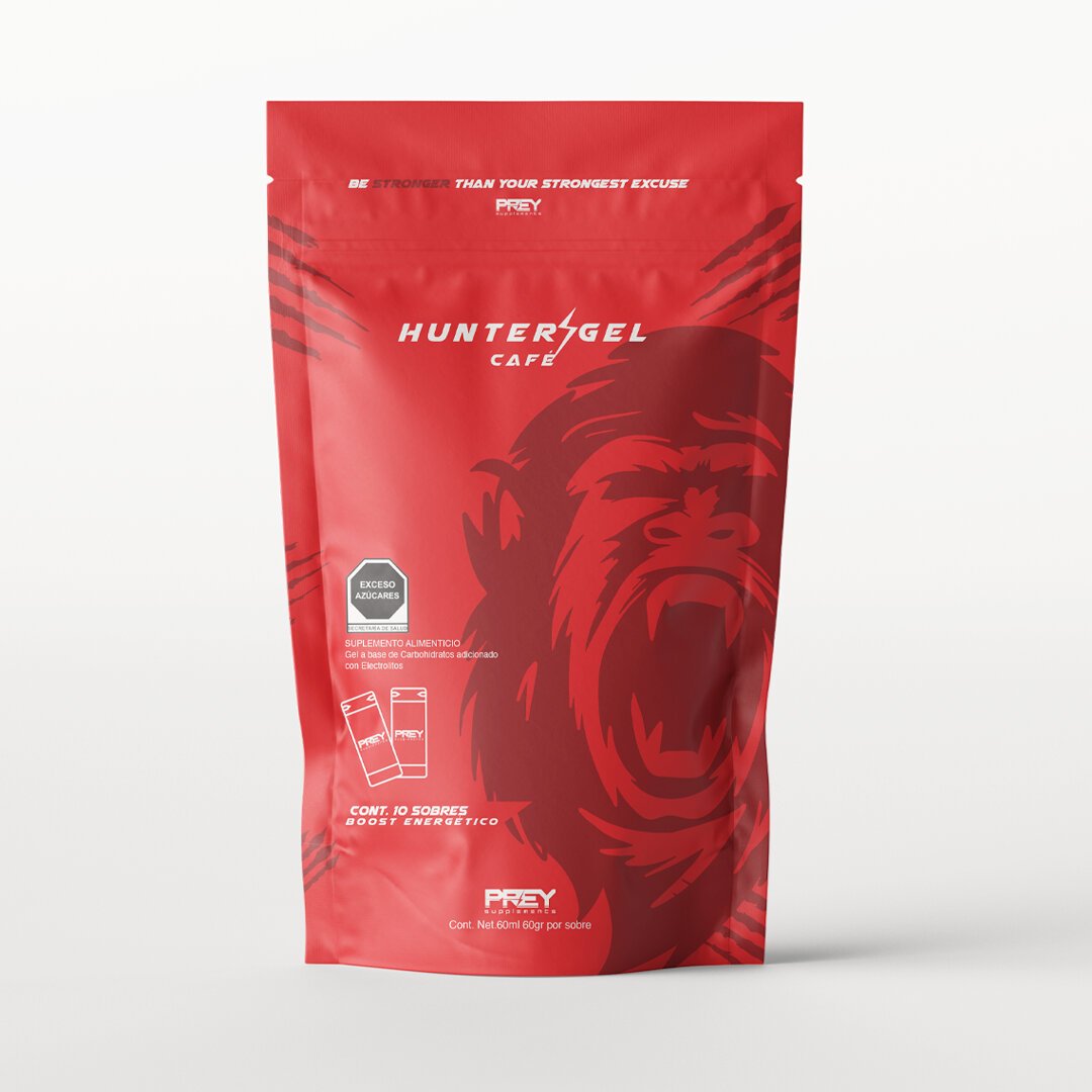 HUNTER GEL CON CAFEINA 60 GR 10 PZ CAFE