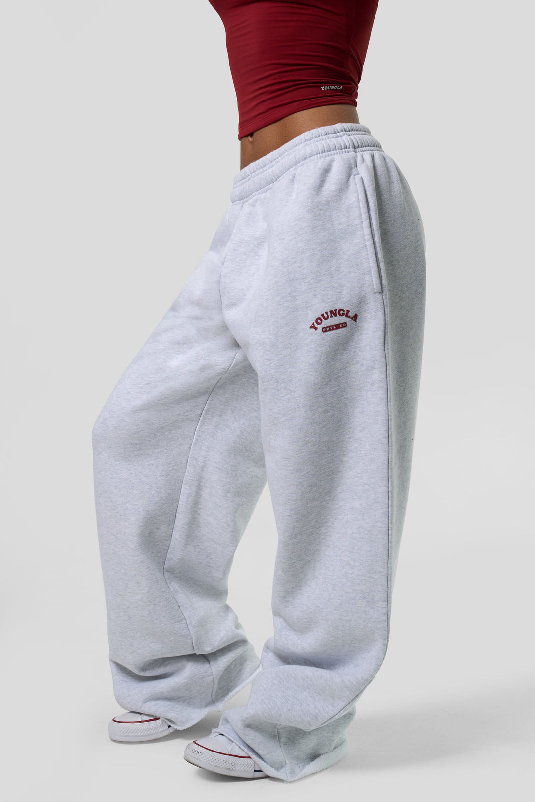 P.E. Rawcut Sweats - Heather Grey